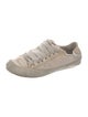 Pedro Garcia Satin Raw-Edge Trim Sneakers