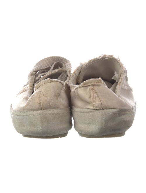 Pedro Garcia Satin Raw-Edge Trim Sneakers