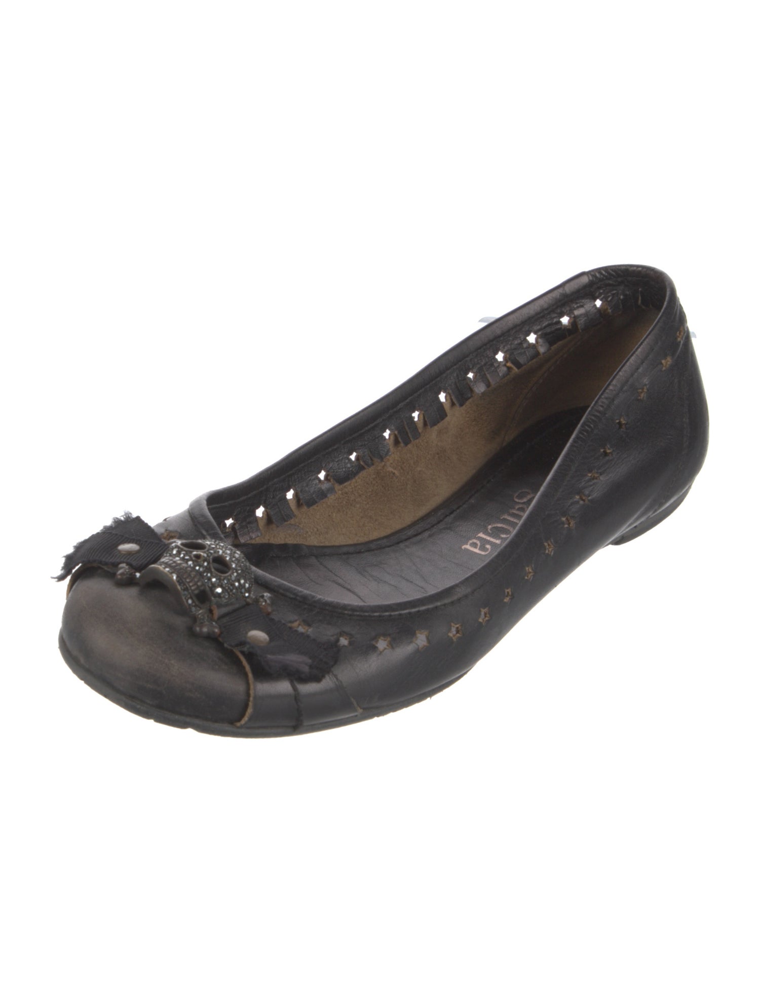 Pedro Garcia Leather Lasercut Accents Flats