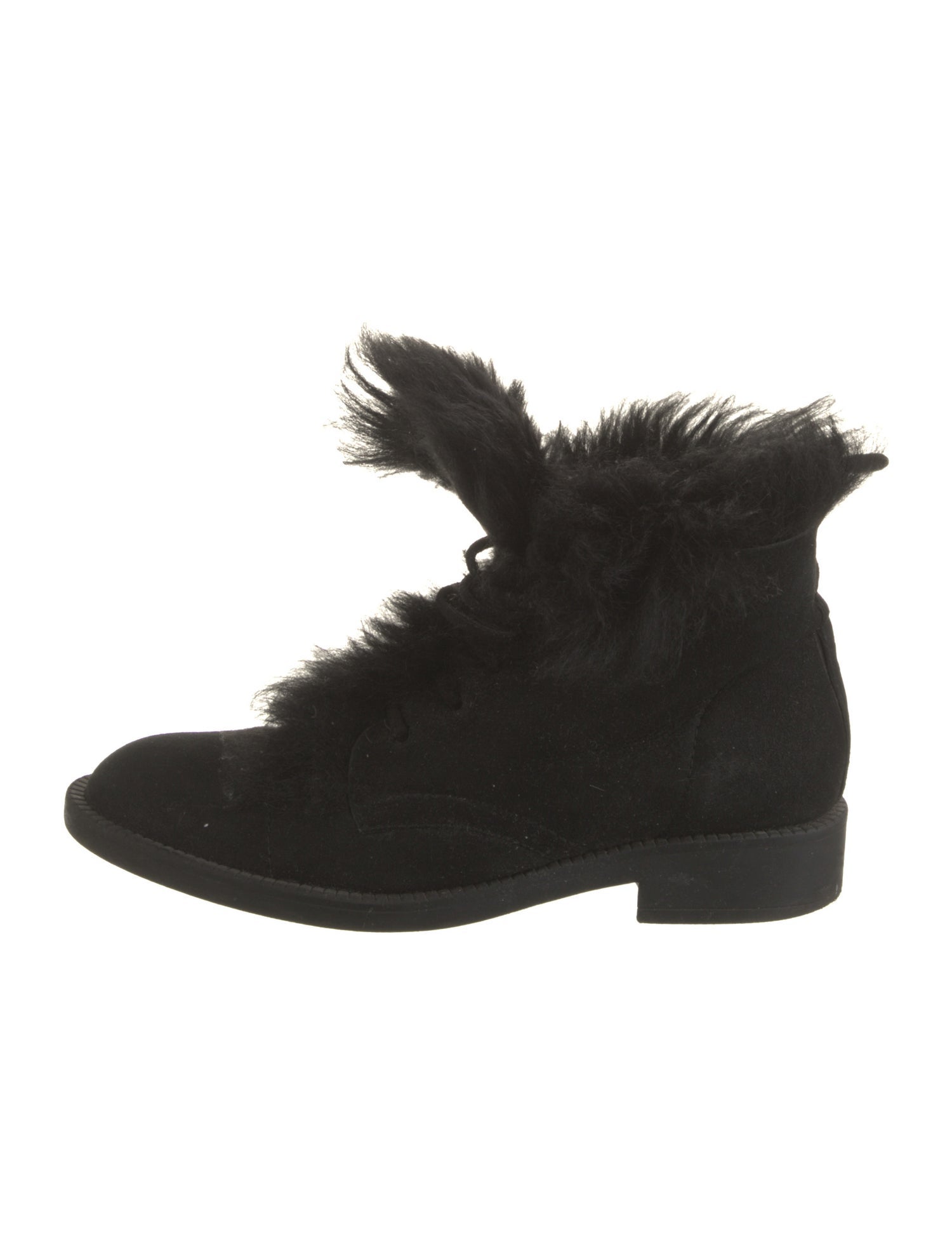 Pedro Garcia Suede Faux Fur Trim Boots