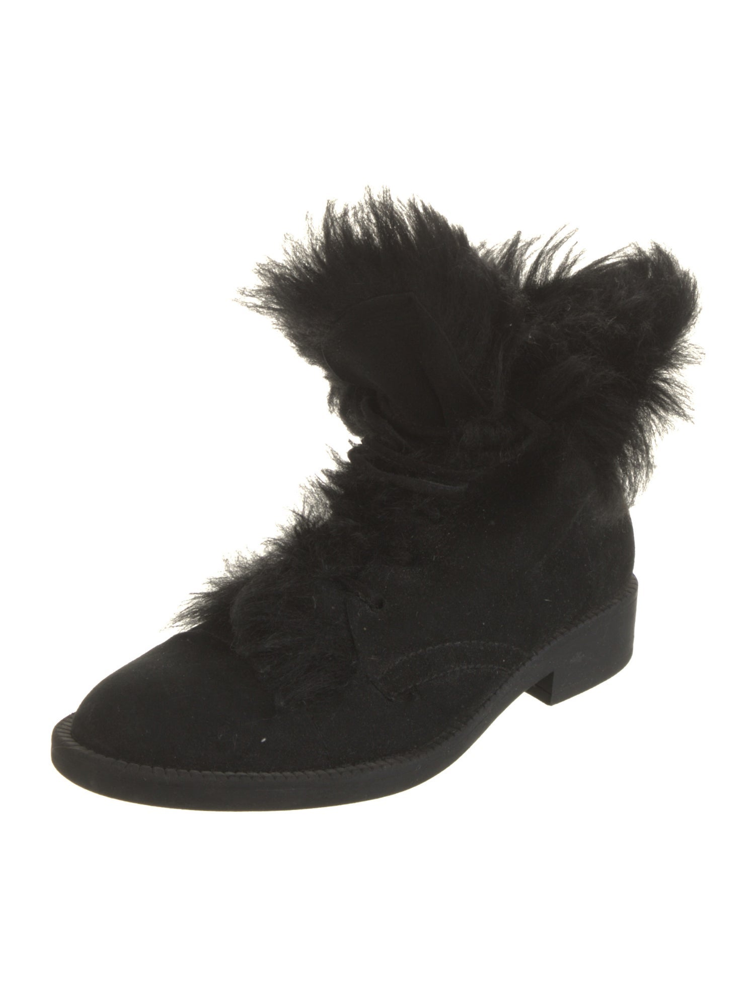 Pedro Garcia Suede Faux Fur Trim Boots