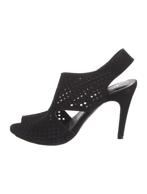 Pedro Garcia Suede Lasercut Accents Slingback Sandals