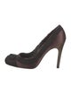 Pedro Garcia Satin Grosgrain Trim Pumps