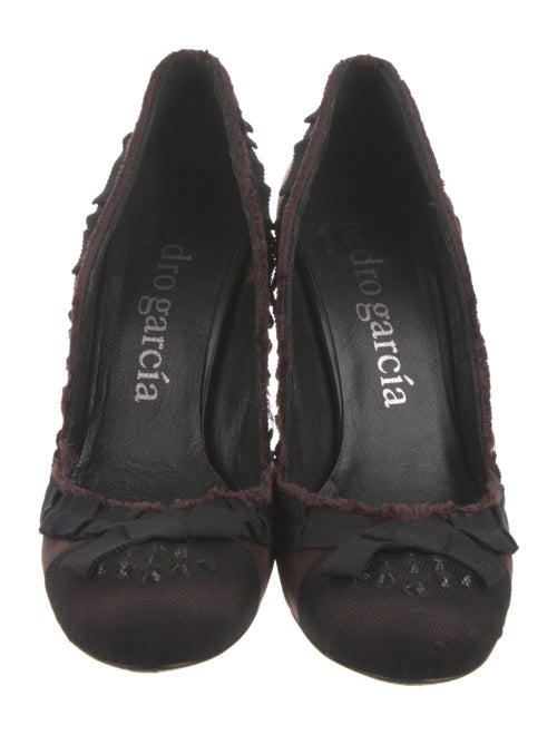Pedro Garcia Satin Grosgrain Trim Pumps