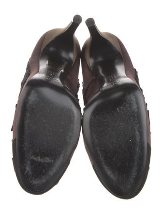 Pedro Garcia Satin Grosgrain Trim Pumps