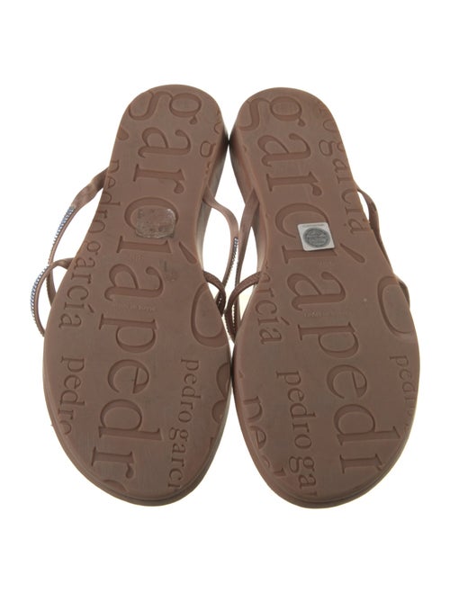 Pedro Garcia Leather Crystal Embellishments Slides