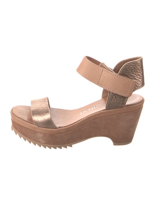 Pedro Garcia Leather Colorblock Pattern Sandals