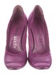 Pedro Garcia Satin Raw-Edge Trim Pumps