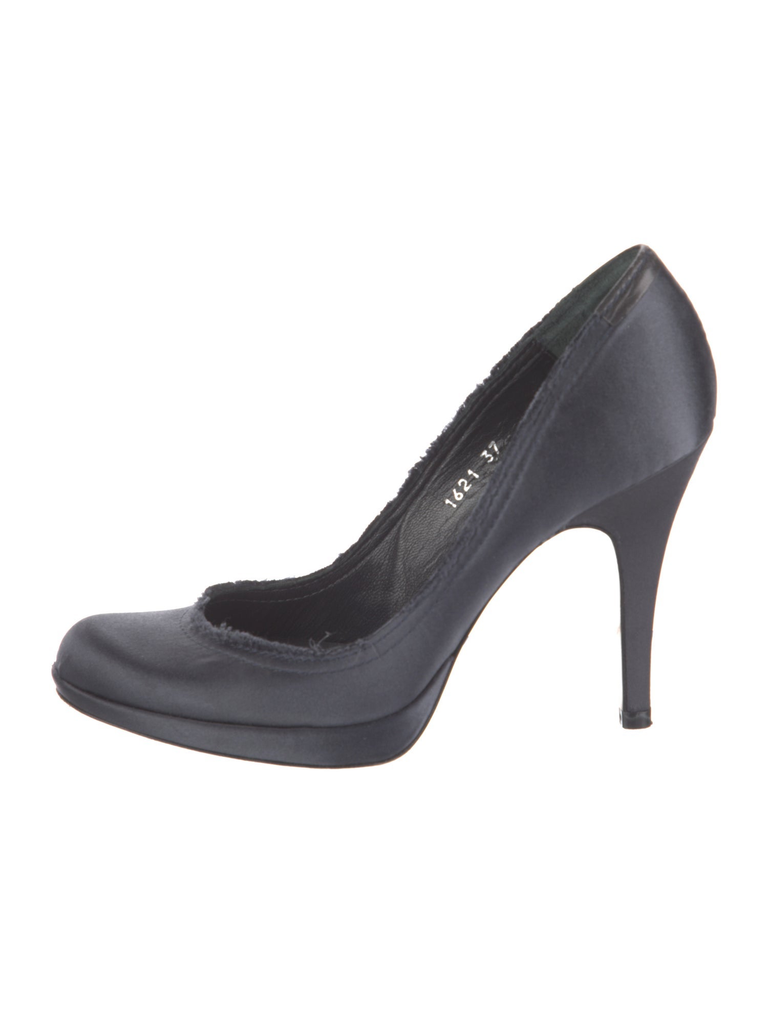 Pedro Garcia Satin Raw-Edge Trim Pumps
