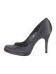 Pedro Garcia Satin Raw-Edge Trim Pumps