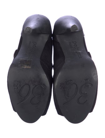 Pedro Garcia Suede Leather Trim Embellishment Pumps