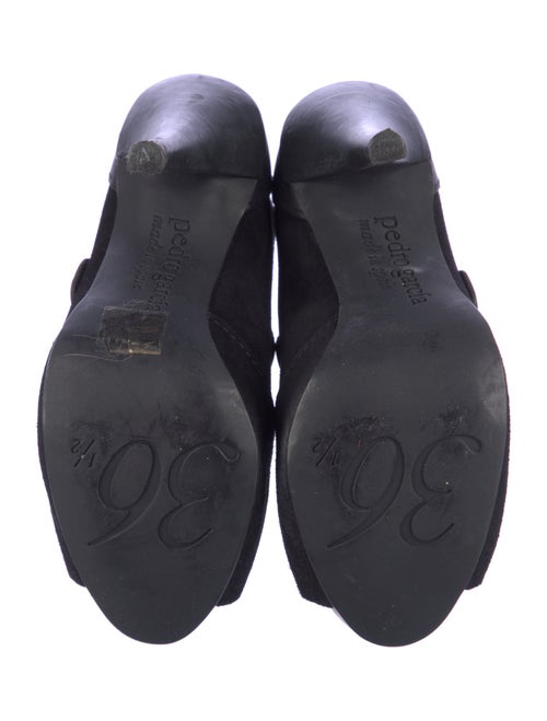 Pedro Garcia Suede Leather Trim Embellishment Pumps