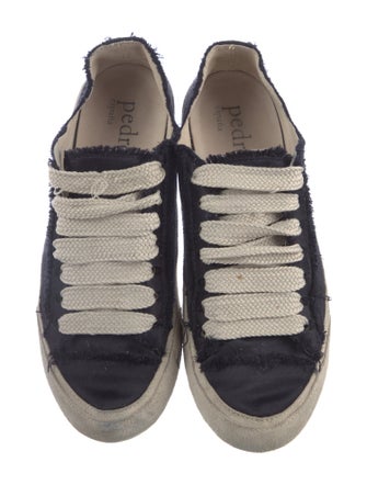 Pedro Garcia Colorblock Pattern Raw-Edge Trim Sneakers