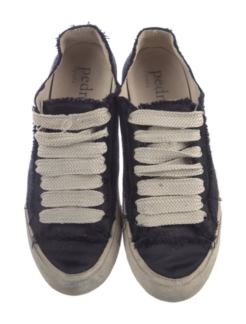 Pedro Garcia Colorblock Pattern Raw-Edge Trim Sneakers