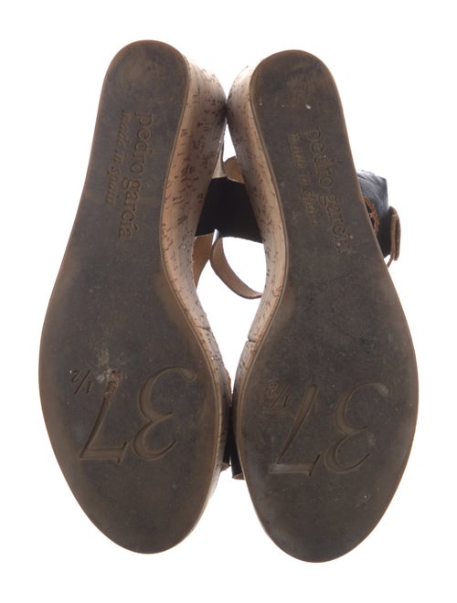 Pedro Garcia Patent Leather Colorblock Pattern Slingback Sandals