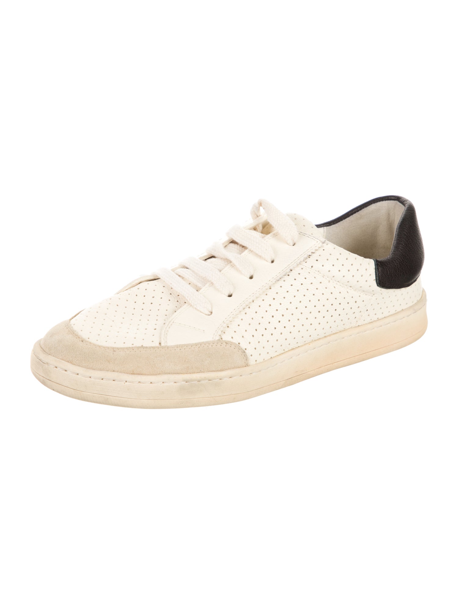 Pedro Garcia Leather Colorblock Pattern Sneakers