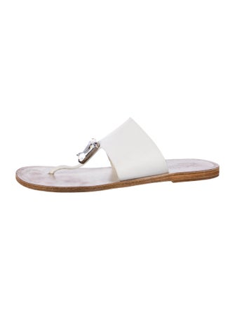 Pedro Garcia Leather Animal Print Slides