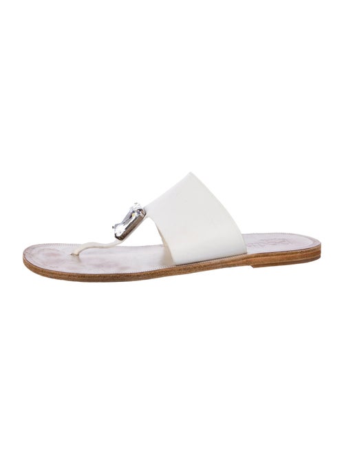 Pedro Garcia Leather Animal Print Slides