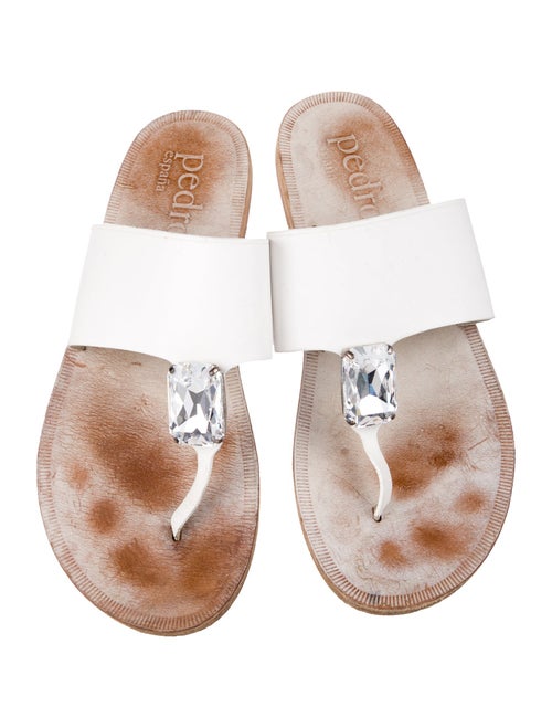 Pedro Garcia Leather Animal Print Slides