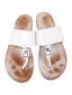 Pedro Garcia Leather Animal Print Slides