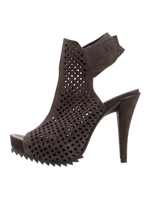 Pedro Garcia Suede Lasercut Accents Slingback Sandals