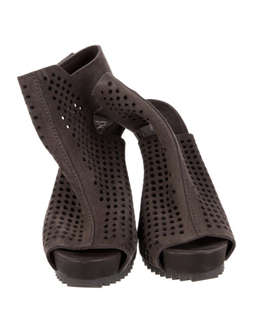 Pedro Garcia Suede Lasercut Accents Slingback Sandals