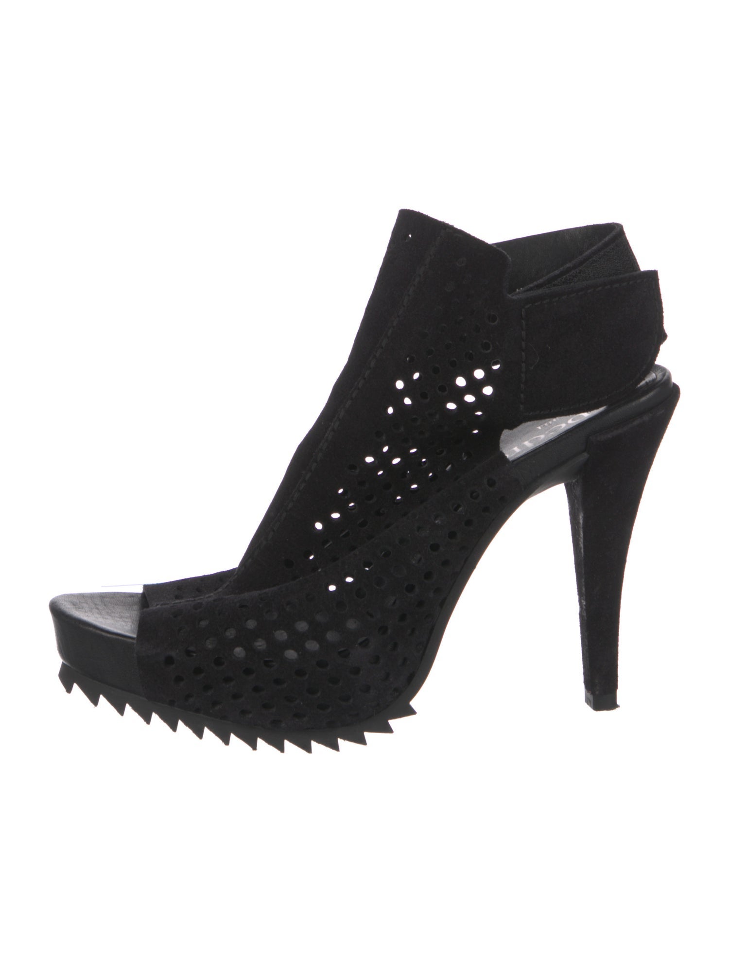 Pedro Garcia Suede Lasercut Accents Slingback Sandals