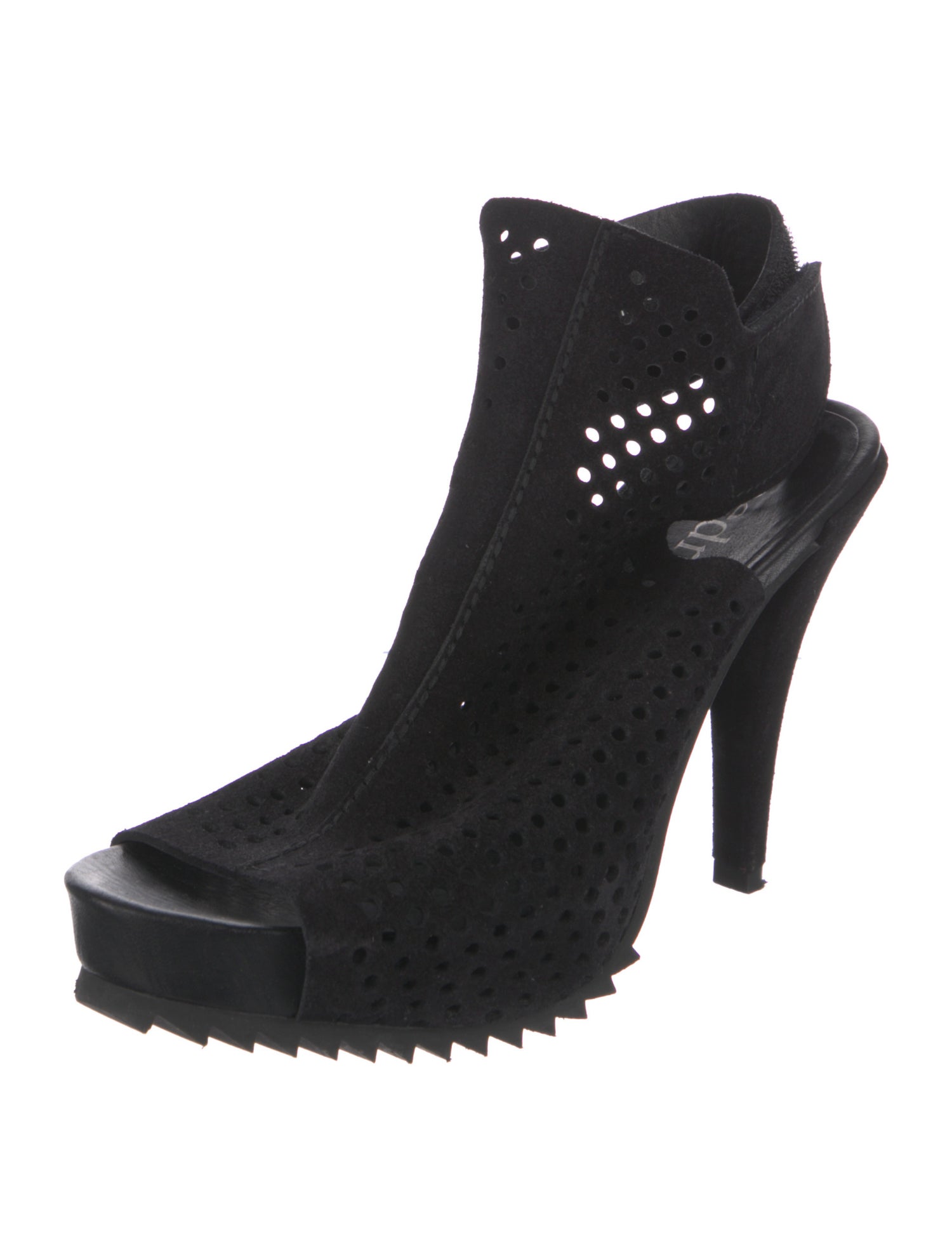 Pedro Garcia Suede Lasercut Accents Slingback Sandals