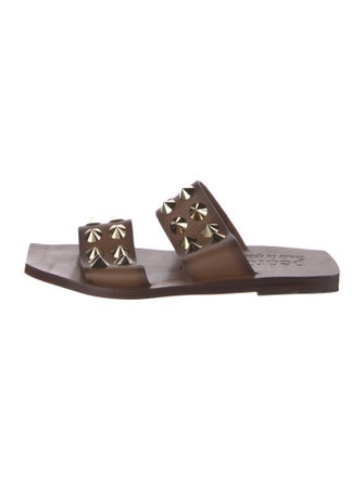 Pedro Garcia Leather Studded Accents Slides