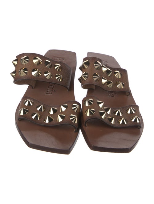 Pedro Garcia Leather Studded Accents Slides