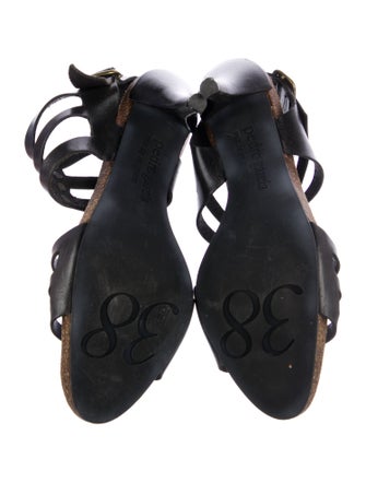 Pedro Garcia Leather Cutout Accent Slingback Sandals