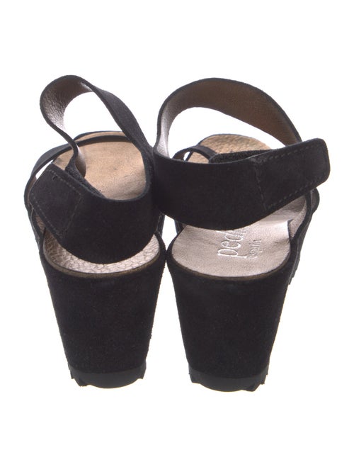 Pedro Garcia Suede Animal Print Slingback Sandals