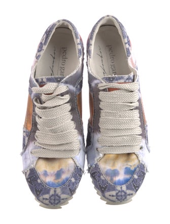 Pedro Garcia Satin Printed Sneakers