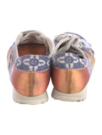 Pedro Garcia Satin Printed Sneakers