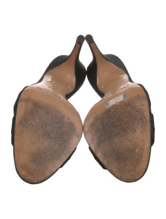 Pedro Garcia Satin Crystal Embellishments Slides