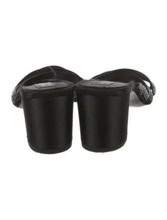 Pedro Garcia Satin Crystal Embellishments Slides