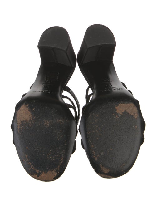 Pedro Garcia Satin Crystal Embellishments Slides