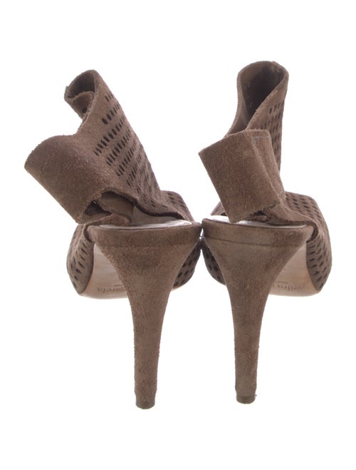 Pedro Garcia Suede Lasercut Accents Slingback Pumps