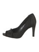 Pedro Garcia Satin Raw-Edge Trim Pumps