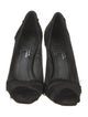 Pedro Garcia Satin Raw-Edge Trim Pumps