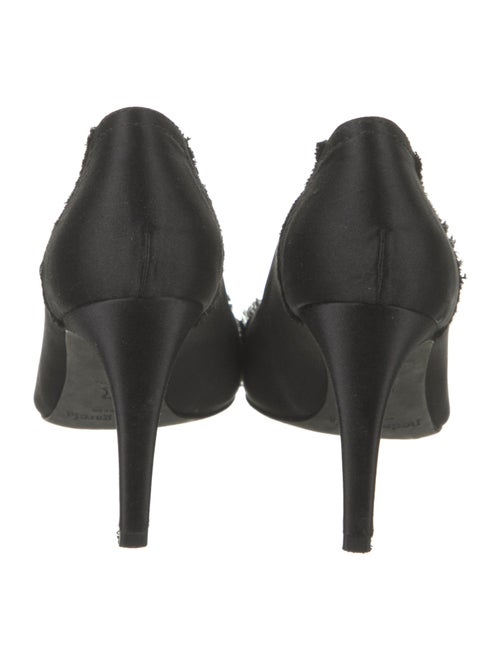 Pedro Garcia Satin Raw-Edge Trim Pumps