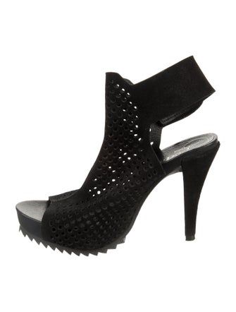 Pedro Garcia Suede Mesh Accents Gladiator Sandals