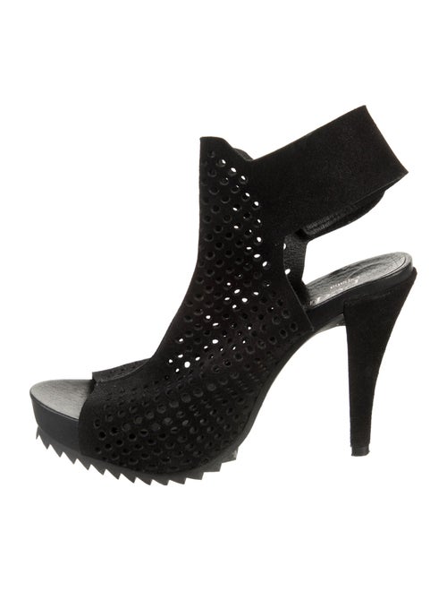 Pedro Garcia Suede Mesh Accents Gladiator Sandals