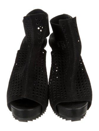 Pedro Garcia Suede Mesh Accents Gladiator Sandals