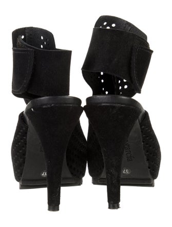 Pedro Garcia Suede Mesh Accents Gladiator Sandals