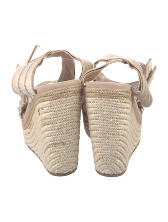 Pedro Garcia Satin Animal Print Espadrilles