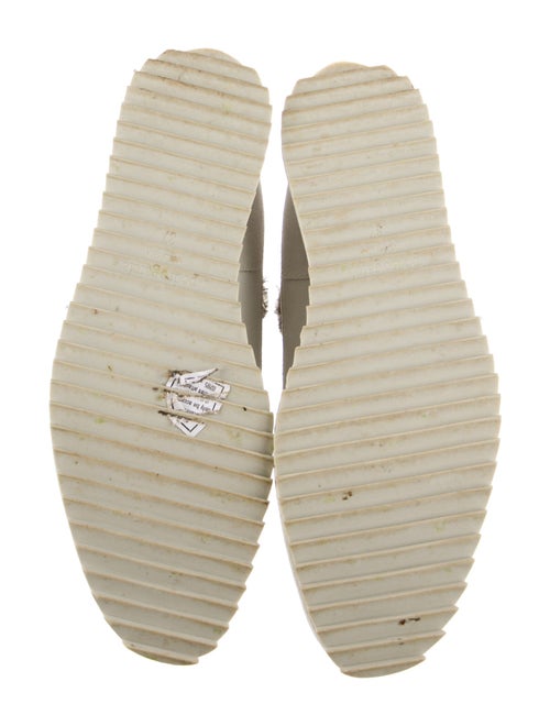 Pedro Garcia Satin Raw-Edge Trim Sneakers