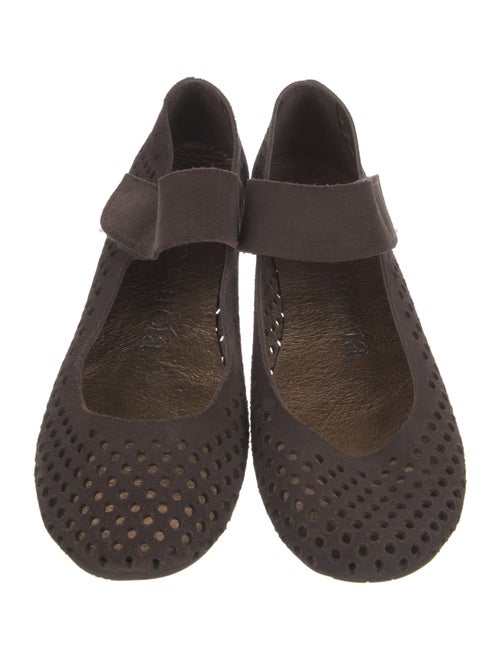 Pedro Garcia Suede Lasercut Accents Mary Jane Flats
