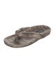 Pedro Garcia Leather Animal Print Flip Flops