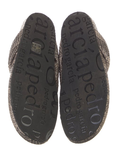 Pedro Garcia Leather Animal Print Flip Flops